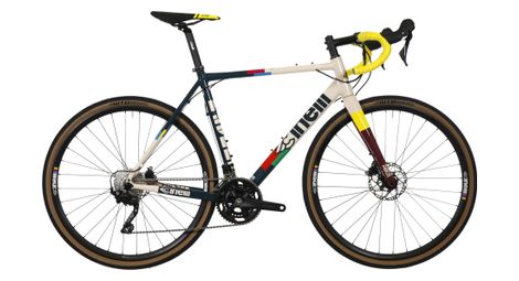 Gravel bike cinelli zydeco shimano grx 10v 700 mm bleu beige