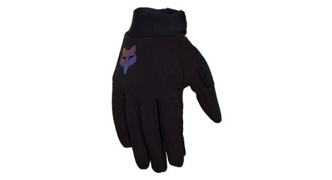 Gants longs fox defend fire lunar noir