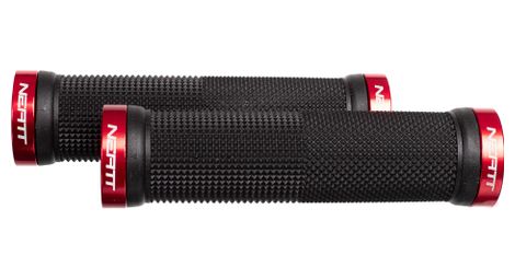 neatt paire de grips race noir rouge