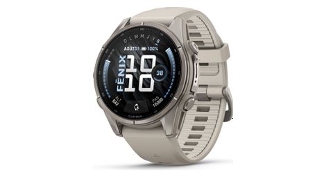 Montre GPS Garmin Fénix 9 AMOLED - 43 mm Sapphire Titanium avec Bracelet Gris/Titanium