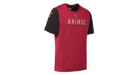 Maillot manches courtes animoz wild enfant rouge