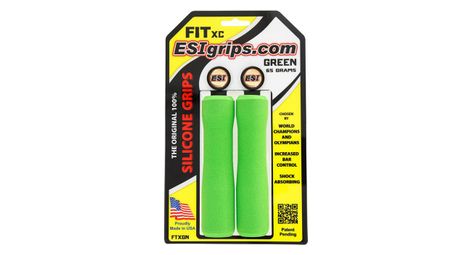 Paire de grips esi fit xc silicone vert