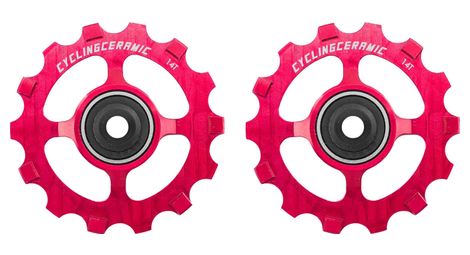 Cyclingceramic pignoni stretti 14t per deragliatore sram 12v rosso