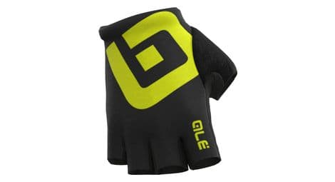 Gants courts alé air noir/jaune fluo