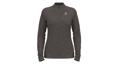 Vellón odlo tencia 1/2 zip mujer segunda capa gris xs