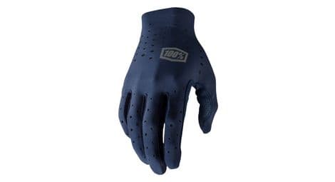 Navy blauw 100% slinger lange handschoenen