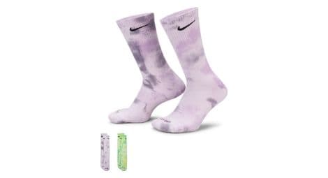 Chaussettes (2 paires) nike everyday plus violet/vert