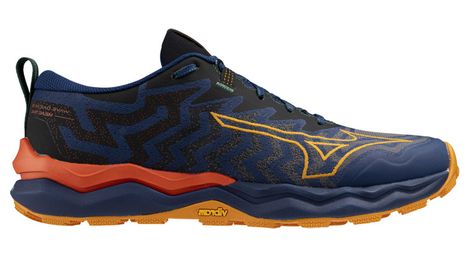 Mizuno wave daichi 8 trail shoes blue/orange men's