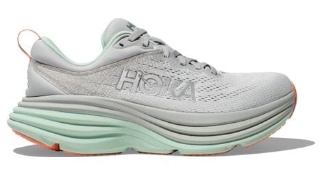 Chaussures running hoka bondi 8 large d gris/bleu femme