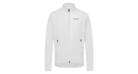 Chaqueta cortavientos para correr Gore Wear Concurve Windbreaker, blanca, para hombre