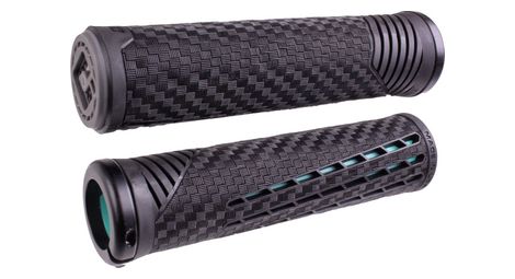 Paire de grips odi cf v2 1 lock on noir menthe