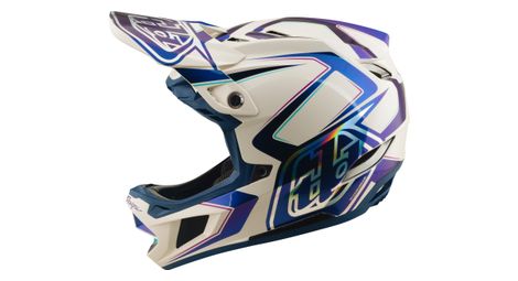 Casco integrale Troy Lee Designs D4 Composite Mips Flared bianco/indaco
