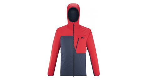 Millet magma hybrid hoodie thermal jacket black red men's