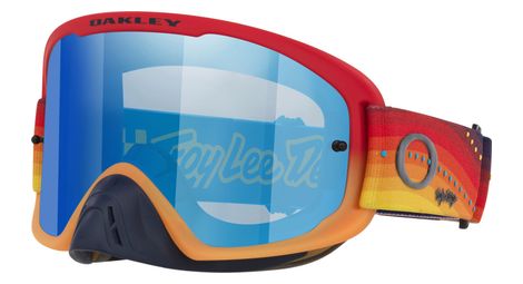 Gafas de MTB Oakley O-Frame 2.0 PRO MX Troy Lee Designs Rojo Naranja/Negro Hielo Iridium/Ref.: OO7115-67
