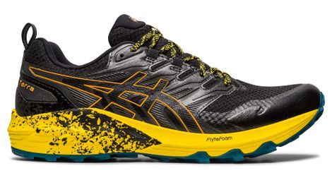 Chaussures de trail running asics gel trabuco terra noir jaune