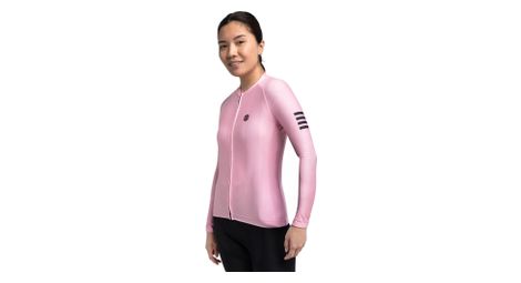 Maillot vélo manches longues femme cyclisme m2 flamingo rose bonbon