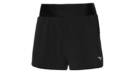 Short 2 en 1 mizuno active noir femme