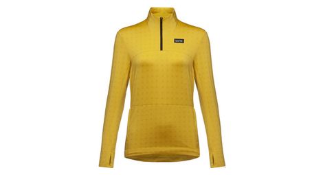Maillot manches longues running 1 4 zippe gore wear everyday femme jaune
