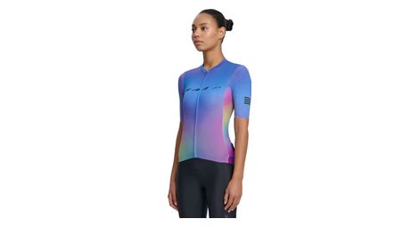 Maillot manches courtes maap blurred out pro hex 2 0 femme bleu