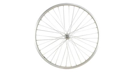Roue vtt 26  av ecrou axe plein jante argent mach1 m110 evo moy.miche magnum v-brake 36t
