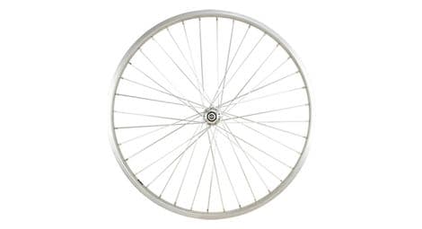 Roue vtt 26  av ecrou axe plein jante argent mach1 m110 evo moy.miche magnum v-brake 36t