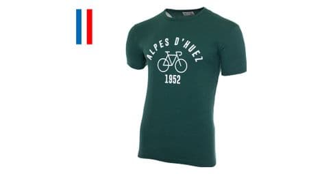 T-shirt manches courtes lebram x sport d'epoque alpes d'huez vert bouteille