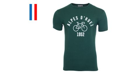T shirt manches courtes lebram x sport d epoque alpes d huez vert bouteille