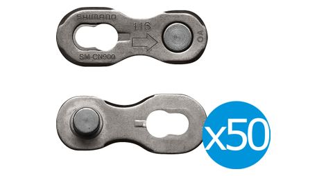 Boite de 50 attaches rapides shimano sm-cn900 11v argent