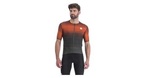 Maillot de manga corta sportful flow supergiara gris/rojo