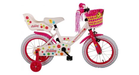 Vélo enfant volare ashley - fille - 14 po - blanc - assemblé à 95%