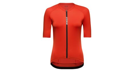 gore wear spinshift orange women s short sleeve jersey