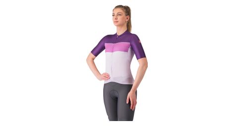 Maglia a maniche lunghe castelli elegante donna rosa viola