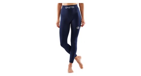 Collant long skins series 3 seamless long bleu