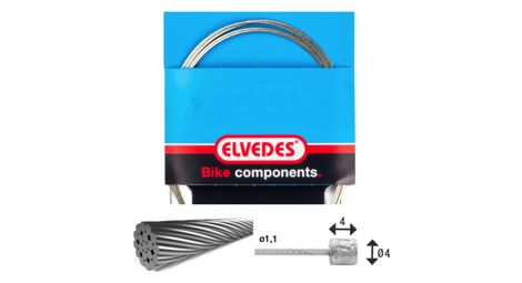 Cable de transmission elvedes 2250mm 1x19 fils stainless o1 1mm avec tete n o4x4