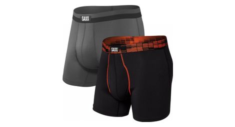 Boxers pack de 2 saxx sport mesh noir gris
