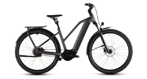 VTC Électrique Cube Kathmandu Hybrid Comfort Pro 800 Trapeze Enviolo Trekking Courroie 800 Wh Bosch 90 Nm 700 mm Gris/Noir 2026