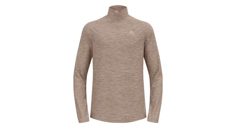 Pull manches longues odlo 1/2 zip run easy beige