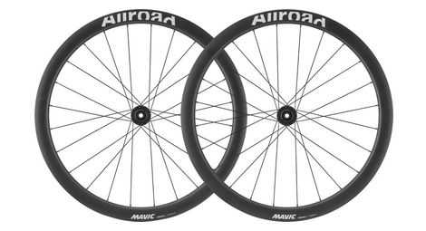 pair of mavic allroad s carbon 700mm 12 x 100 12 x 142mm disc centerlock wheels