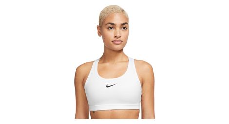 Nike swoosh medium support bra white