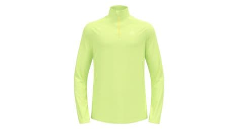 Pull manches longues odlo 1/2 zip run easy vert