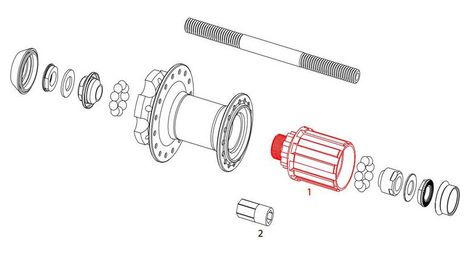 Corps de roue libre sram pour moyeu shimano mth 406