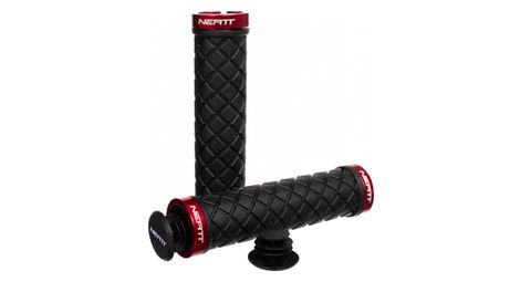 neatt paire de grips pro noir rouge