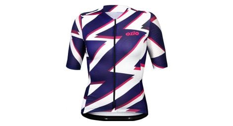 Ozio maillot cycliste manches courtes thor blanc femme (coupe ajustée)