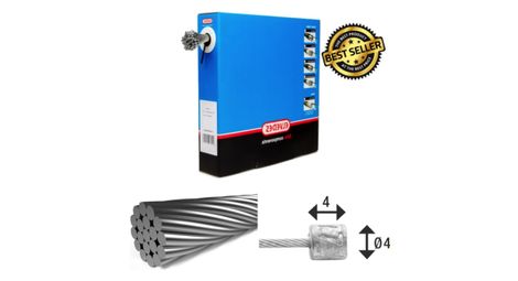 Kit de 100 câbles de transmission elvedes 2250mm 1x19 fils stainless ø1,1mm avec tête n ø4x4