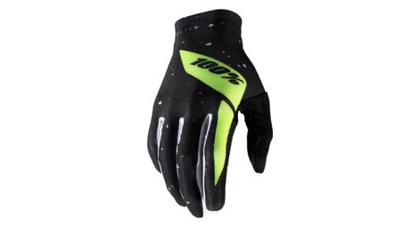 Gants longs 100% celium 2 noir / jaune fluo