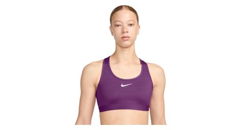 Sujetador nike swoosh soporte medio morado mujer