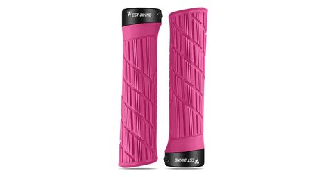 Poignées de guidon de vélo antidérapantes - Rose