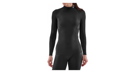 Maillot skins series-3 thermal mujer manga larga negro