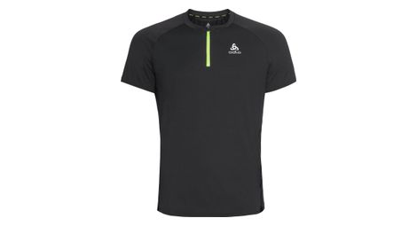 Maillot manches courtes 1/2 zip odlo axalp trail noir