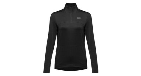 Maillot manches longue 1 4 zippe gore wear everyday femme noir